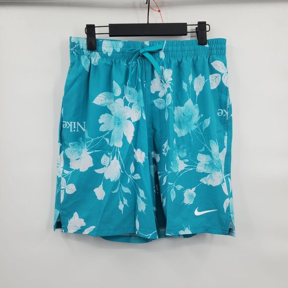 Nike 7" Floral Print Volley Swim Shorts Men Size Medium NWT Boxer Liner - Picture 1 of 14